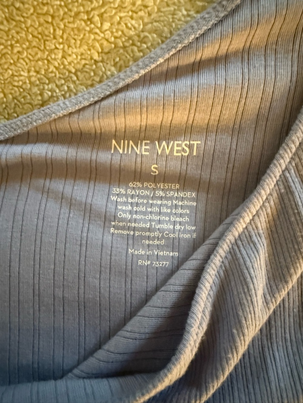 Nine West Ribbed One Shoulder Top - Picture 3 of 3